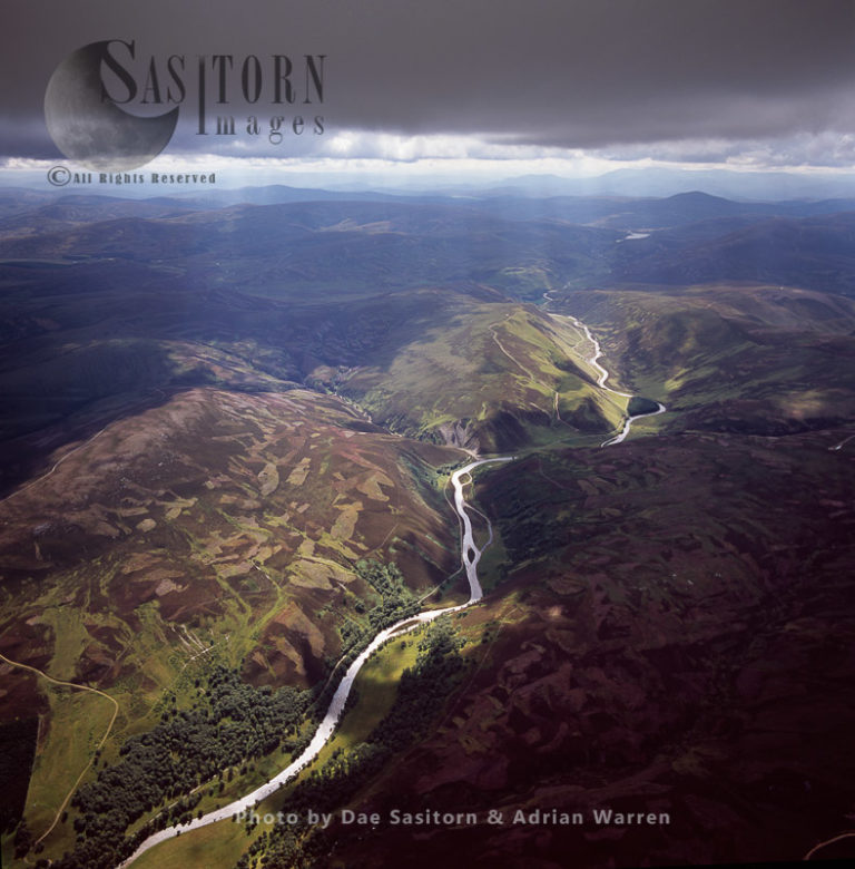 The South Esk River in the Grampian Mountains, Highlands, Scotland