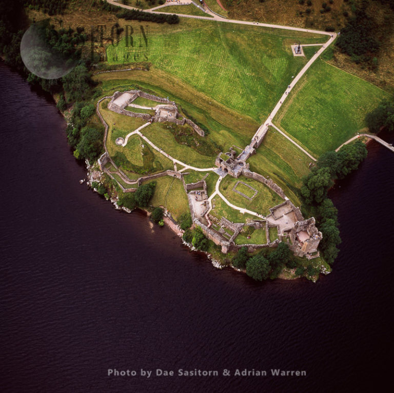 Urquhart Castle, sits beside Loch Ness, Highlands, Scotland