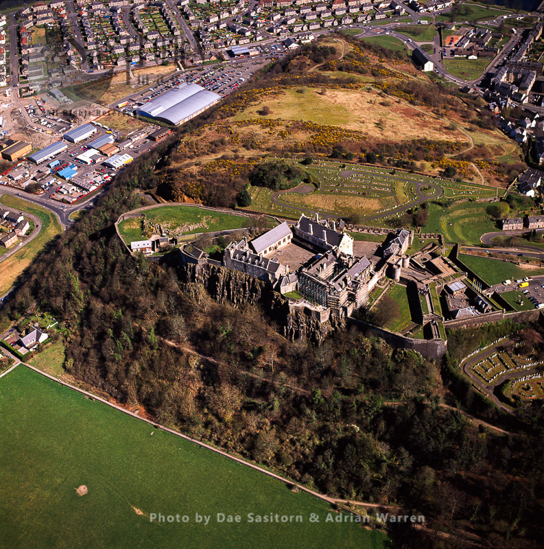 Stirling Castle, Stirling, sits atop the Castle Hill, a volcanic crag, Scotland