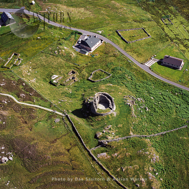 Dun Carloway, a broch 2 km to the south-west of Carloway, Outer Hebrides, West Coast Scotland