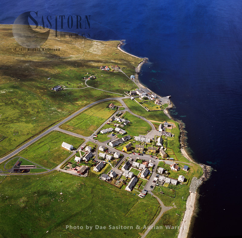Mossbank, village in the north east of the Mainland of Shetland