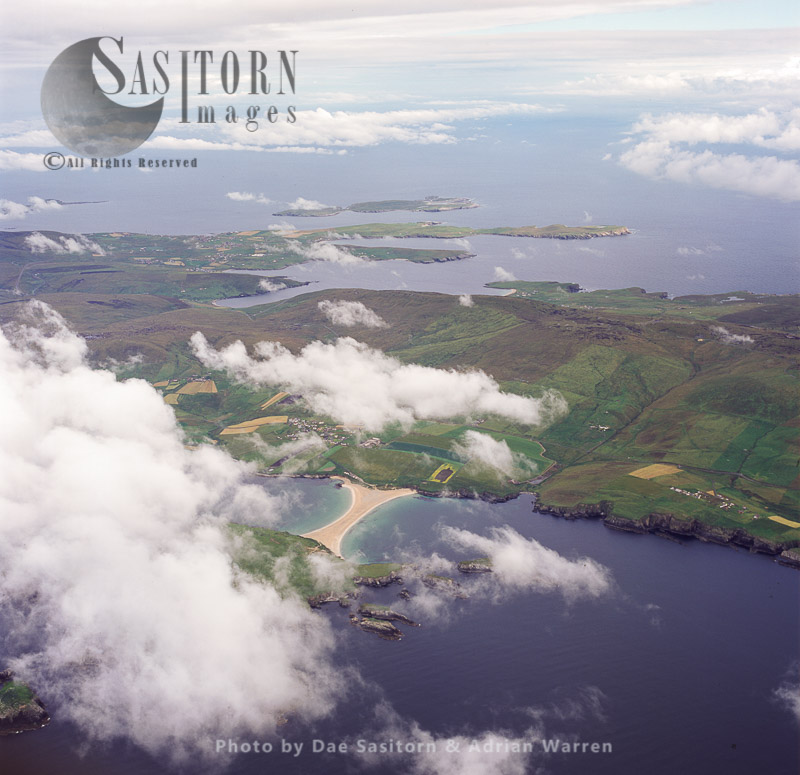 St Ninians Tombola, connects St Ninian's Isle to Shetland Mainland