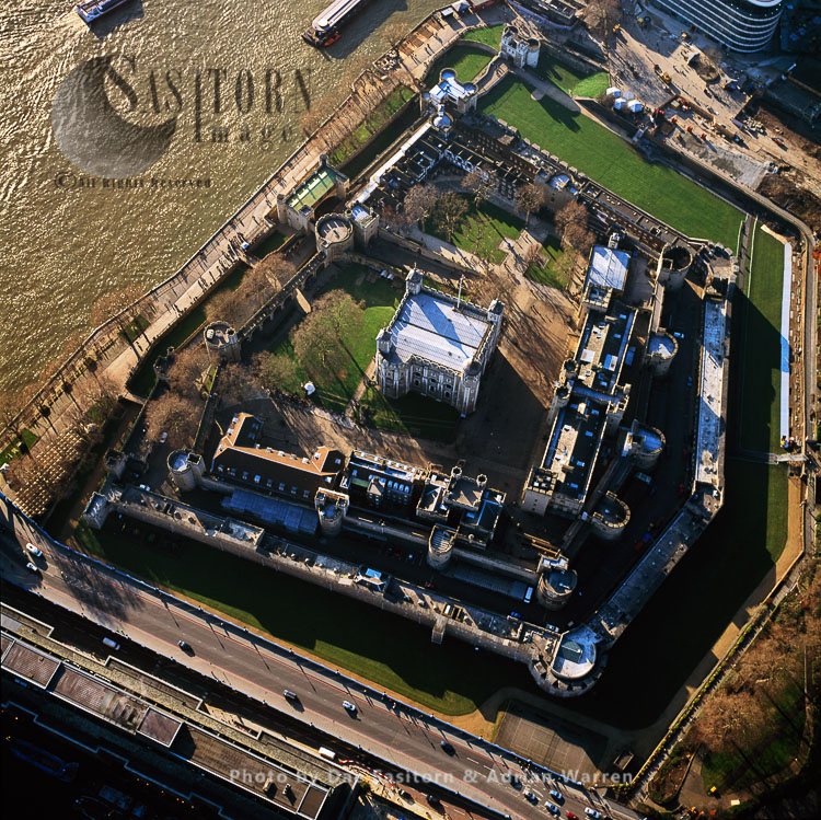 Tower of London and the River Thames, London