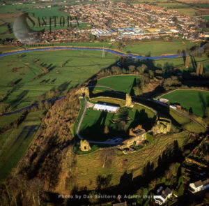 Tutbury Castle and River Dove, Staffordshire