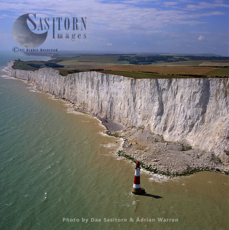 White Cliffs and lighthouse at Beachy Head, East Sussex, South east England
