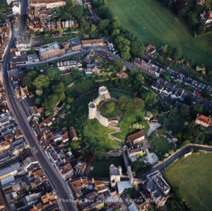 Lewes Castle, on the highest point of Lewes, East Sussex