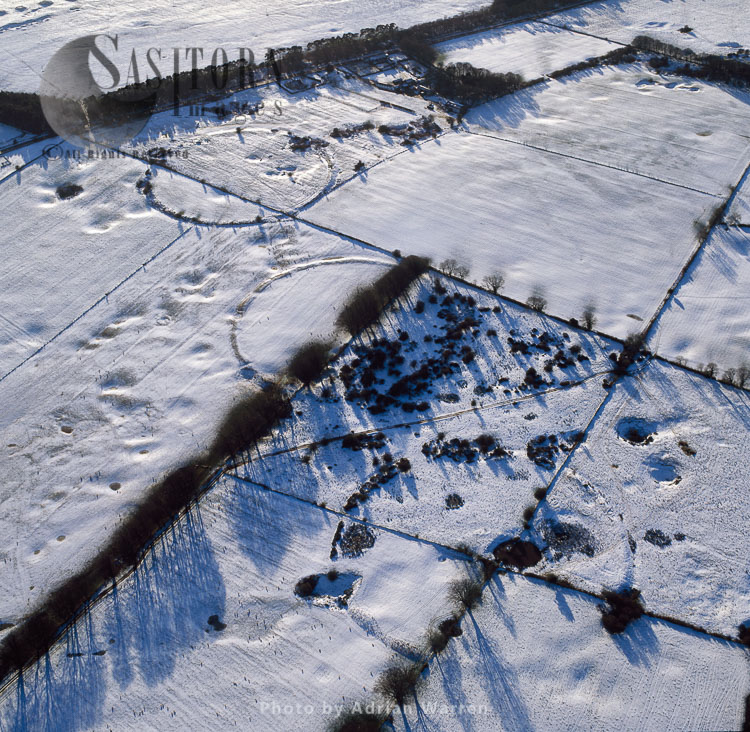 riddy Circles in snow, Somerset
