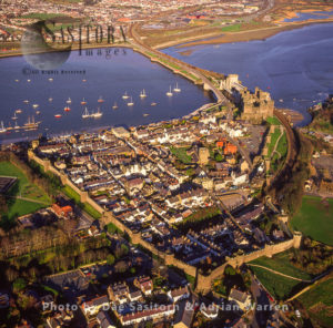 Conwy Castle and Town centre, North Wales