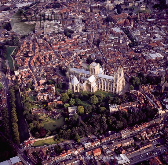 York Minster and the city, Yorkshire, England