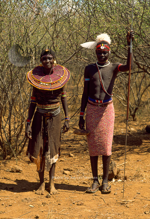 POKOT people, couples, Northern Kenya, 1990, Africa