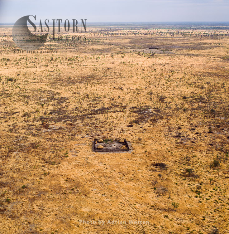 Himba huts, near Etosha National Park, Namibia, Africa