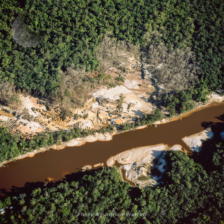 Mining Damage, Mazaruni River, Upper Mazaruni District, Guyana, South America
