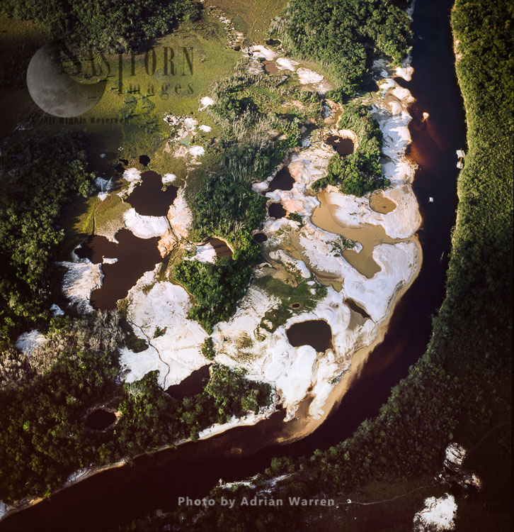 Mining Damage, on the Upper Mazaruni River, Guyana, by the Akawaio Amerindian settlement of Kambaru, South America