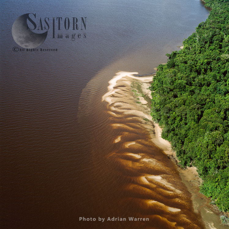 Sand Bars on the Essequibo River, Guyana, South America