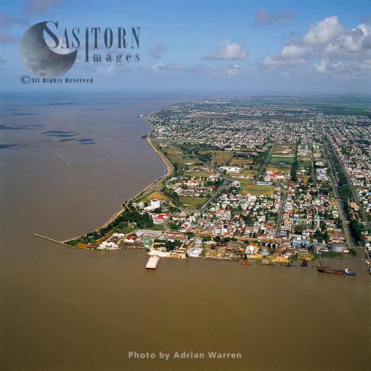 Georgetown, with Demerara River, Guyana, South America