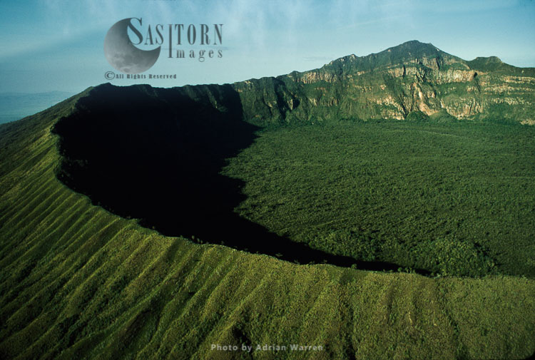 Mount Longonot,  a stratovolcano, near Lake Naivasha in the Great Rift Valley of Kenya, Africa