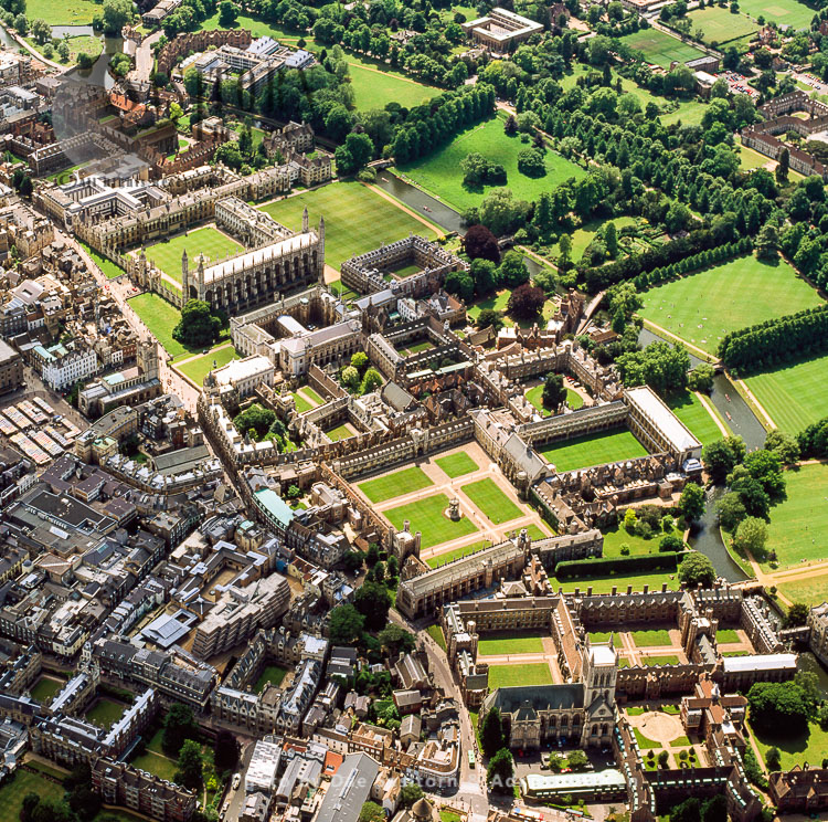 Cambridge, home to the prestigious University of Cambridge, and the River Cam, Cambridgeshire