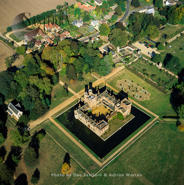 Oxburgh Hall, a moated country house in Oxborough, Norfolk