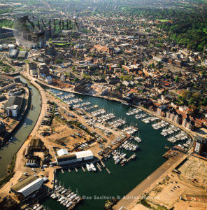 Ipswich Waterfront, on the estuary of the River Orwell, Suffolk