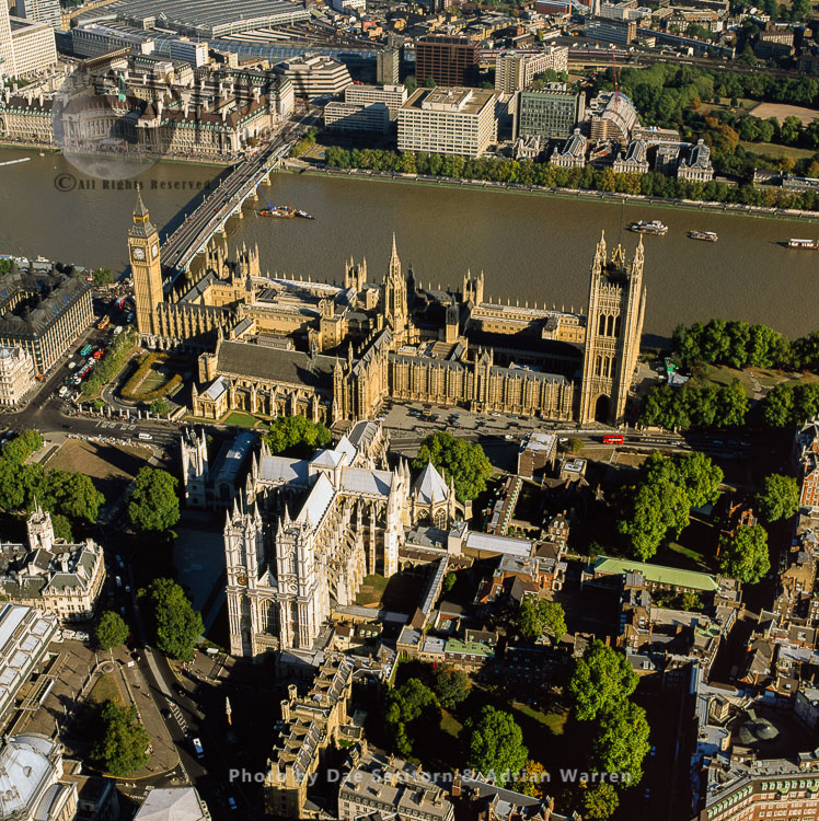 Westminster Abbey, Houses of Parliament, Big Ben, Westminster Bridge, Westminster , London, England