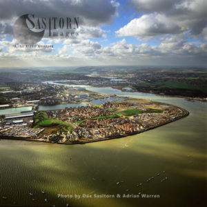 St Mary's Island and the Medway Estuary, near Chatham, Kent