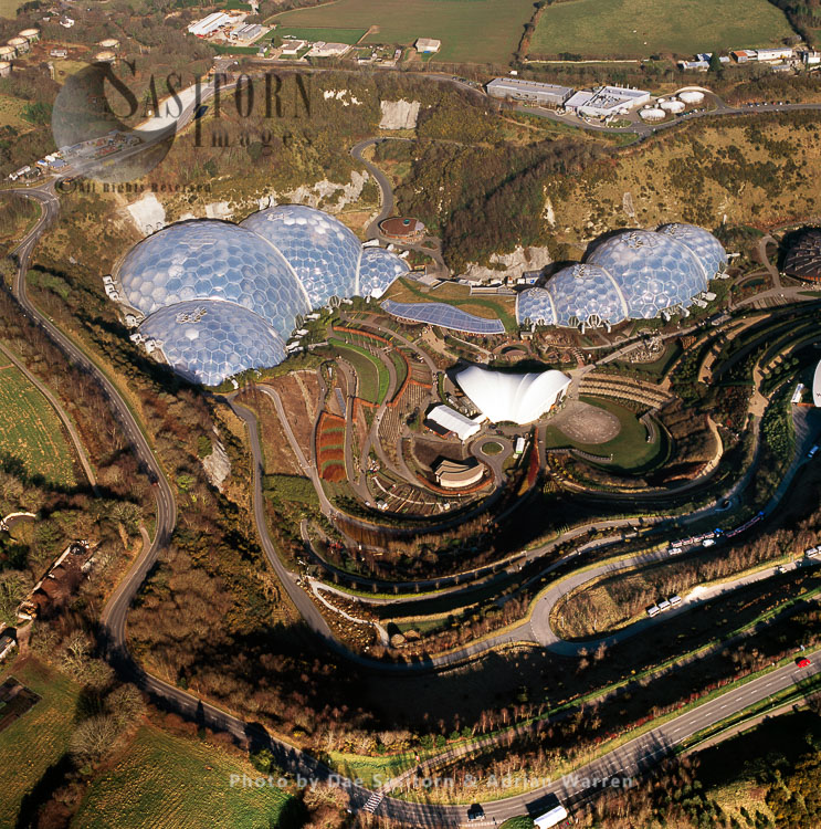 Eden Project, in a reclaimed china clay pit, St Austell, Cornwall