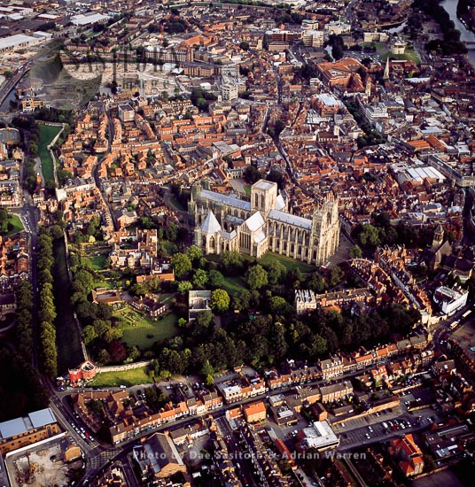 York Minster and the city, Yorkshire, England