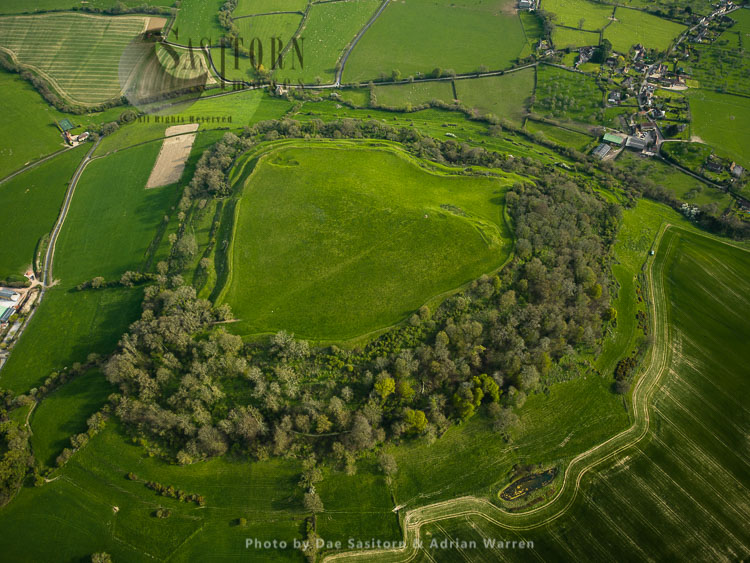 Cadbury Castle, a Bronze and Iron Age hill fort, South Cadbury, Somerset