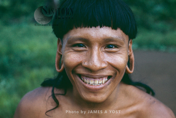 Waorani Indians: Healthy teeth are a rarity among adult Waorani, Gabado, 1974, Ecuador