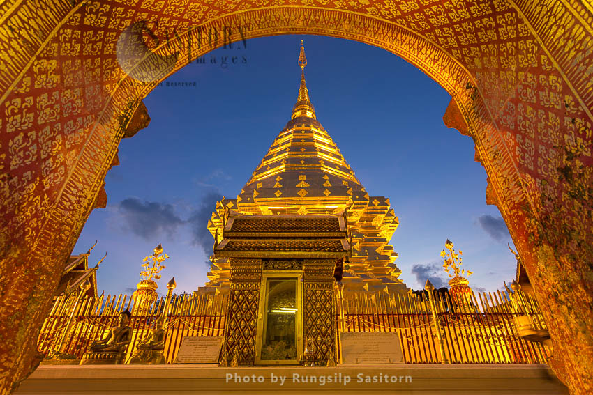 Wat Phrathat Doi Suthep, on the summit of Doi Suthep mountain, outskirts of Chiang Mai,Thailand
