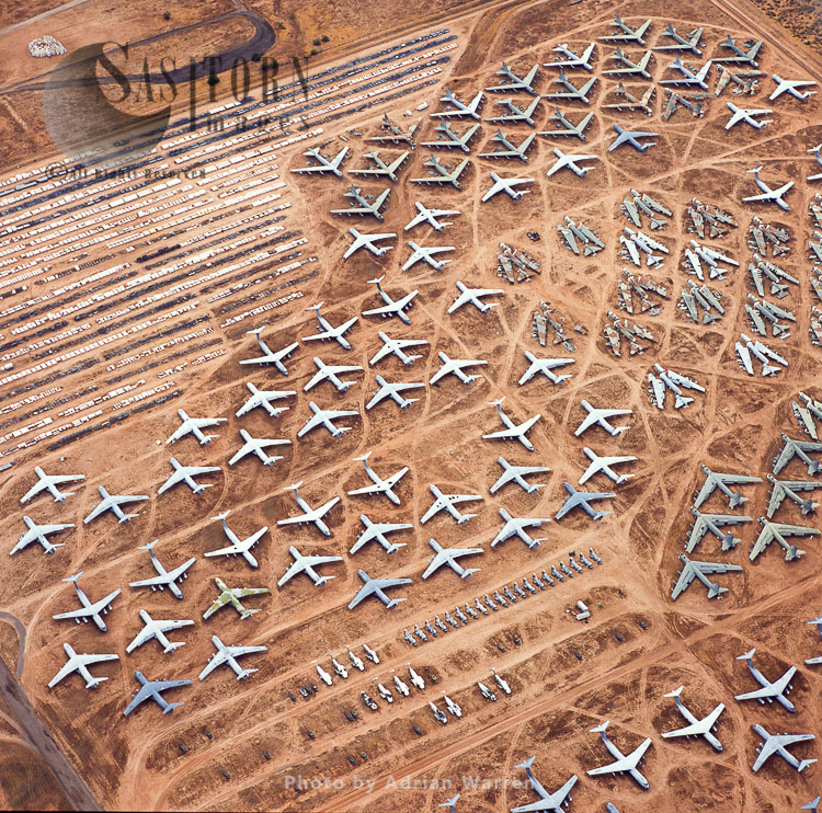 The Boneyard: Aerospace Maintenance and Regeneration Group  (AMARG) at Davis-Monthan Airforce Base, Tucson, Arizona, USA