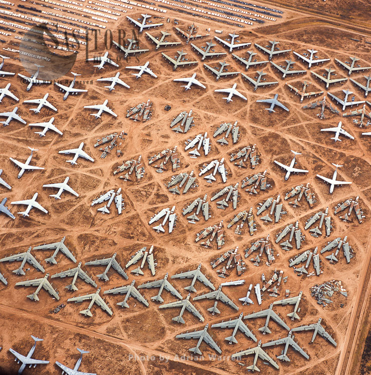 The Boneyard: Aerospace Maintenance and Regeneration Group  (AMARG) at Davis-Monthan Airforce Base, Tucson, Arizona, USA