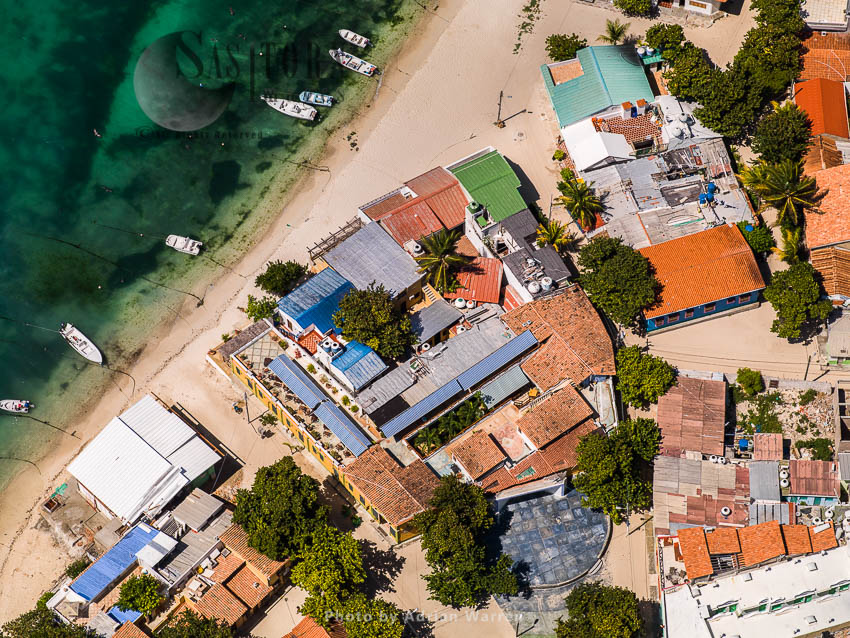 Housing, Gran Roque, the main island of Los Roques archipelago, Caribbean Sea, Venezuela