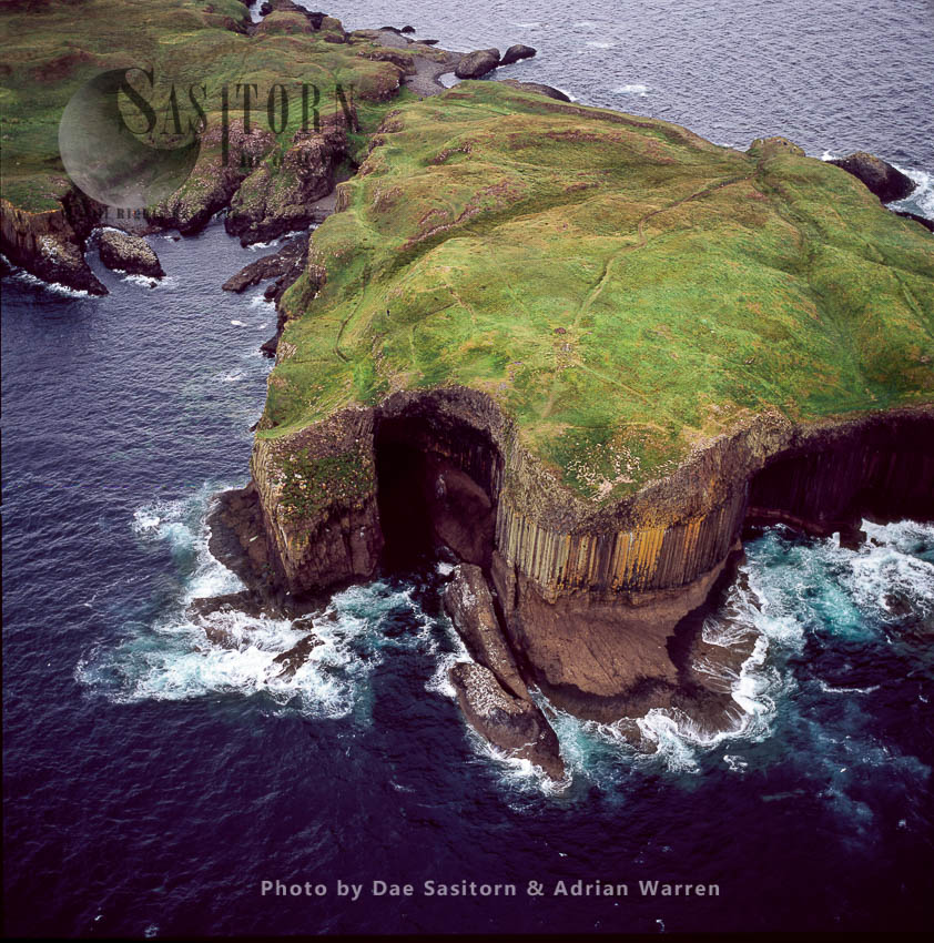 Fingal's Cave, on uninhabited island of Staffa, Inner Hebrides, West Coast Scotland