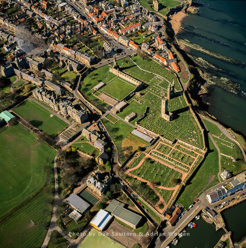 St Andrews Cathedral and former royal burgh on the east coast of Fife, Lowlands, Scotland