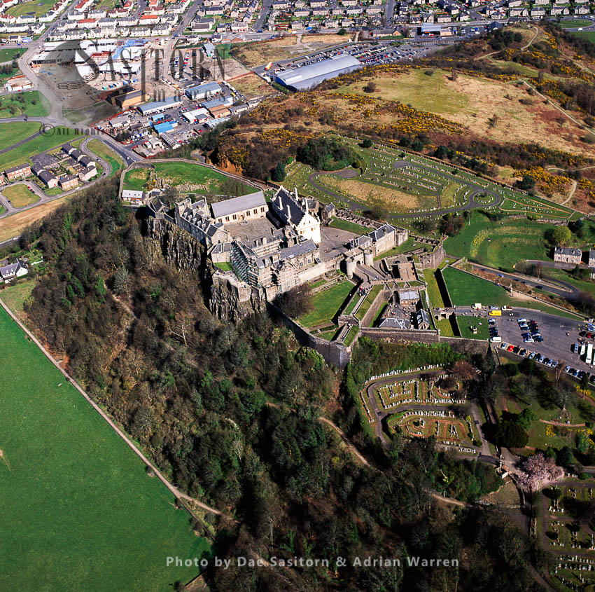 Stirling Castle, Stirling, sits atop the Castle Hill, a volcanic crag, Lowlands, Scotland