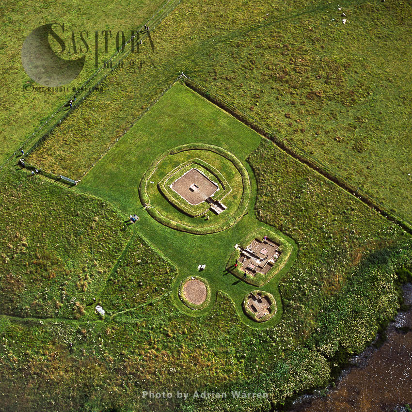 Barnhouse Neolithic Settlement, sited by the south shore of Harray Loch, Orkney, Scotland