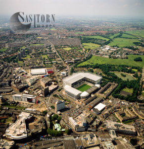 St. James Park, Newcastle United Football Club and Stadium, Newcastle-upon-Tyne, on the River Tyne, North EAst England
