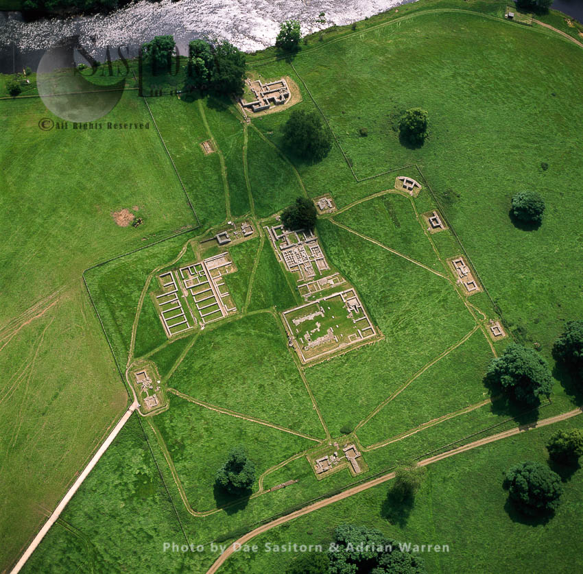 Chesters Roman Fort on Hadrian's Wall, on the river North Tyne, Northumberland, England