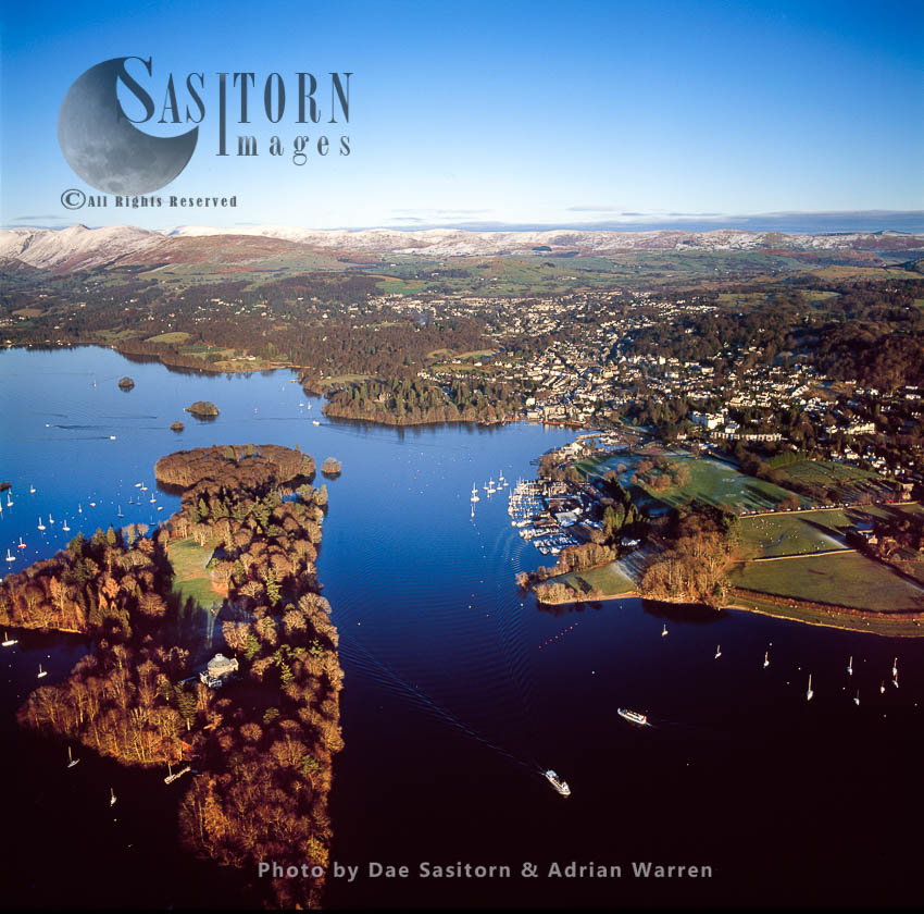 Belle Isle and Bowness-on-Windermere, Lake Windermere, Lake District National Park, Cumbria