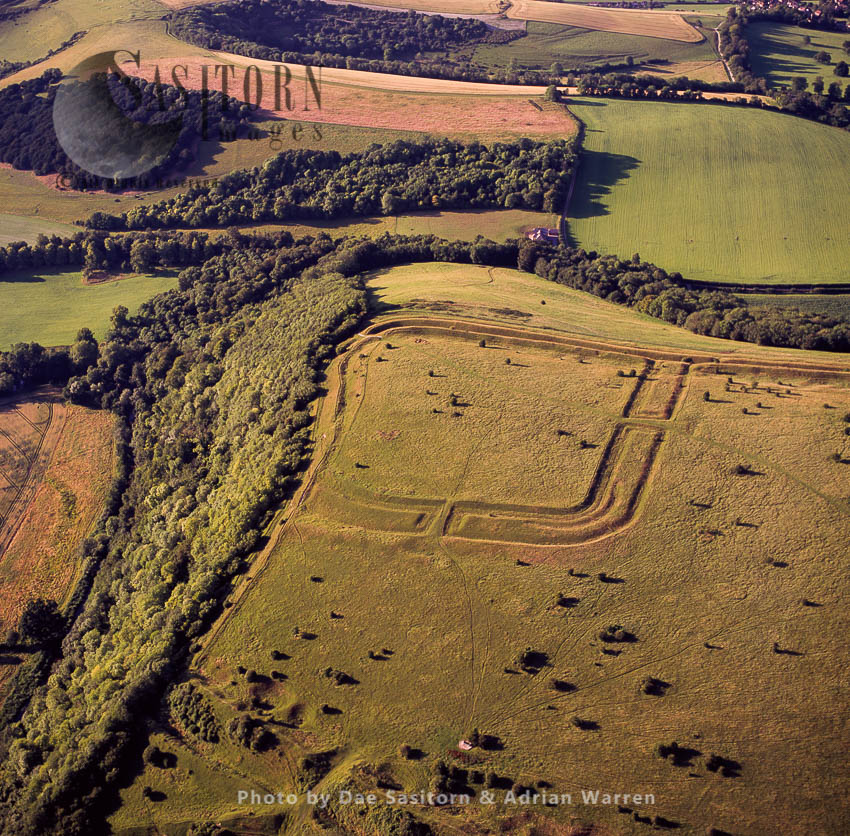 Hod Hill, Iron age hill fort and Roman camp, Blackmore Vale, Blandford Forum, Dorset