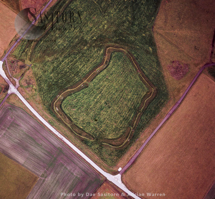 Knook Castle, an Iron Age univallate hillfort on Knook Down, near the village of Knook in Wiltshire,