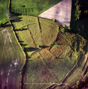 Lynchets, Iron age field system, near Alton Pancras, Dorset, England