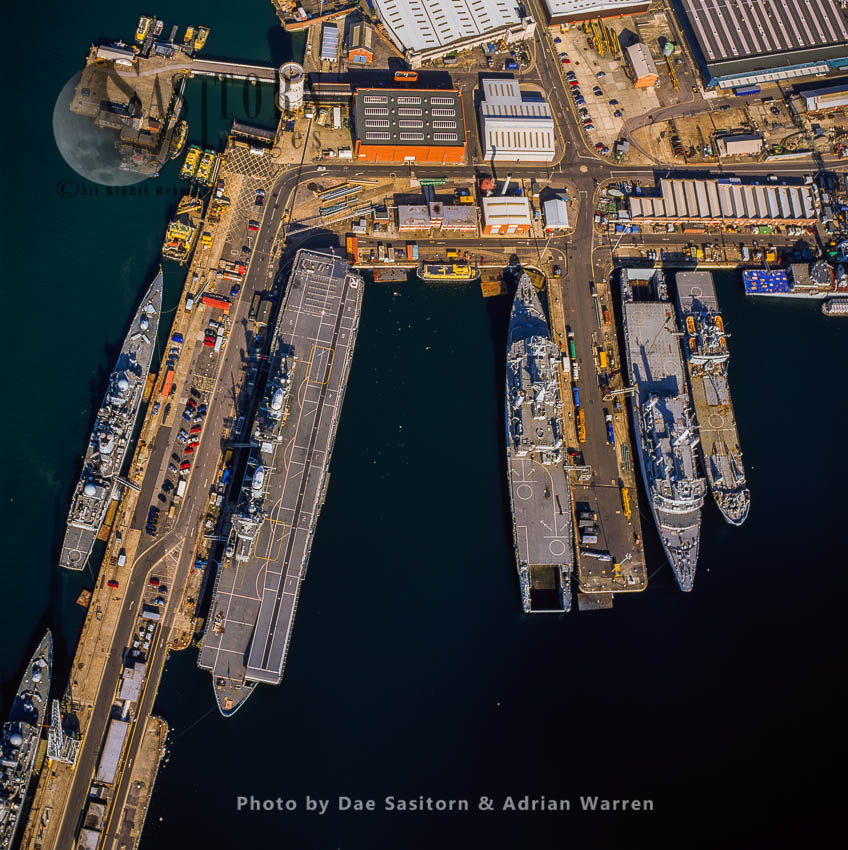 Portsmouth's Dock Yard and HM Naval Base, Portsmouth Harbour, Hampshire, England