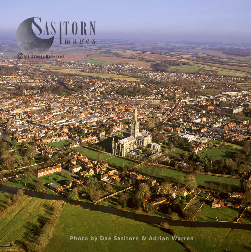 Salisbury Cathedral and city, Wiltshire