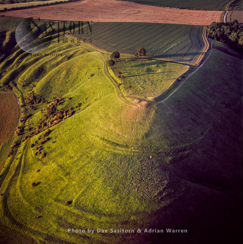 Oliver's Hill Fort, the site of the lost Snob's Horse, Wiltshire, England