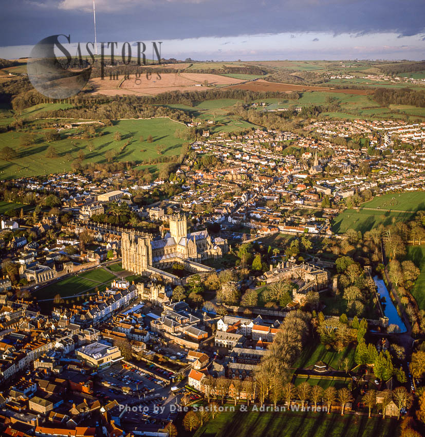 Wells Cathedral and Bishop's Palace, Wells, Somerset
