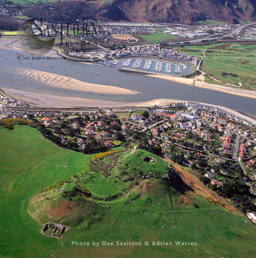 Deganwy Castle, an early stronghold of Gwynedd, in Deganwy at the mouth of the River Conwy, Conwy, North Wales