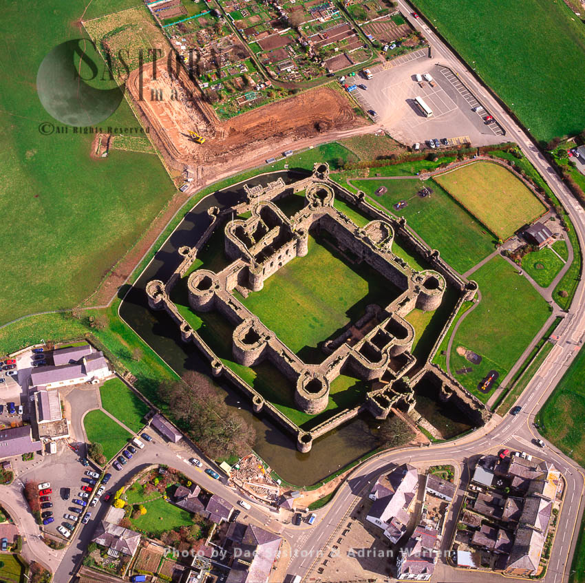 Beaumaris Castle, on Island of Anglesey, Village centre, North Wales