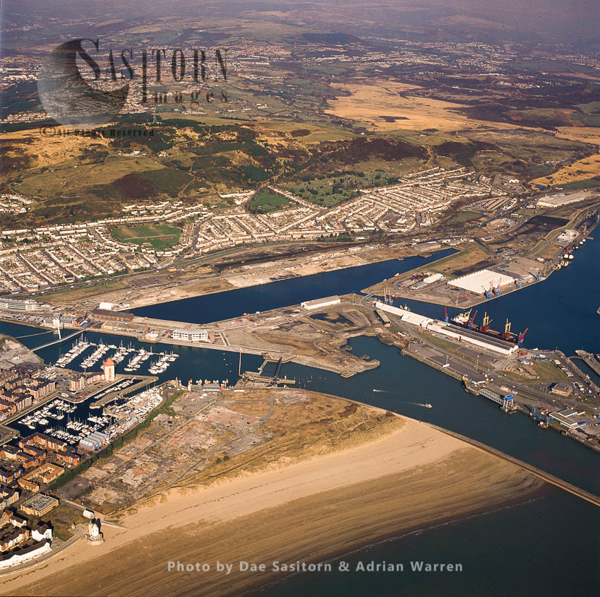 Swansea docks, Swansea, city and county on the south coast of Wales